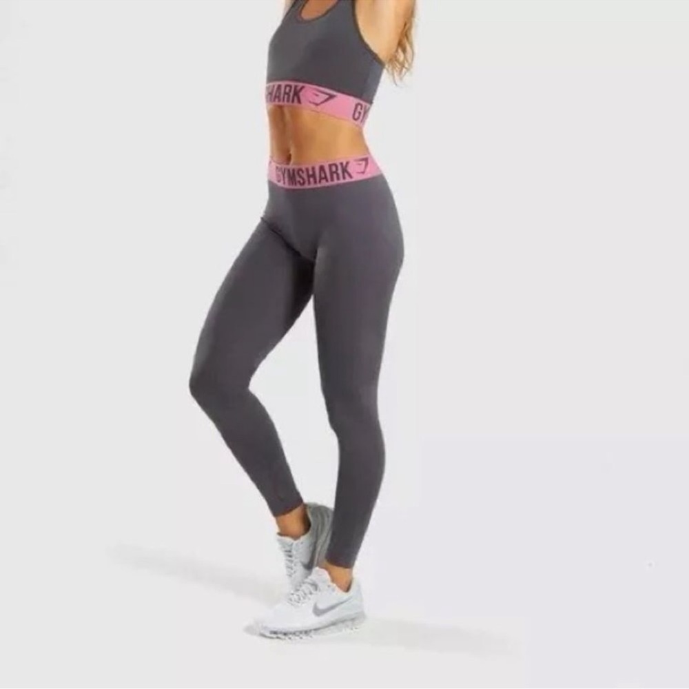 Gymshark Black and Pink Workout Set